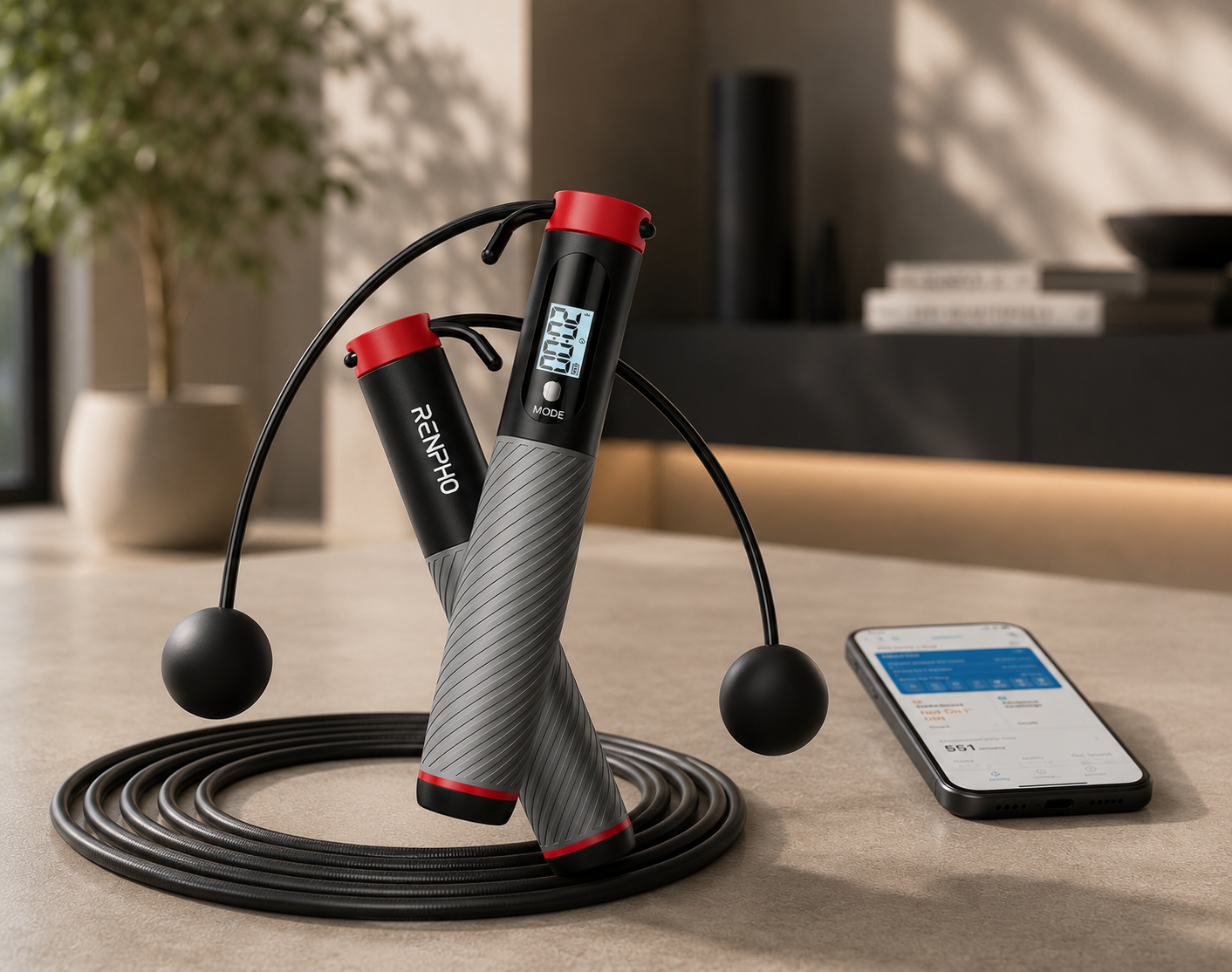 RENPHO Smart Cordless Jump Rope with Counter