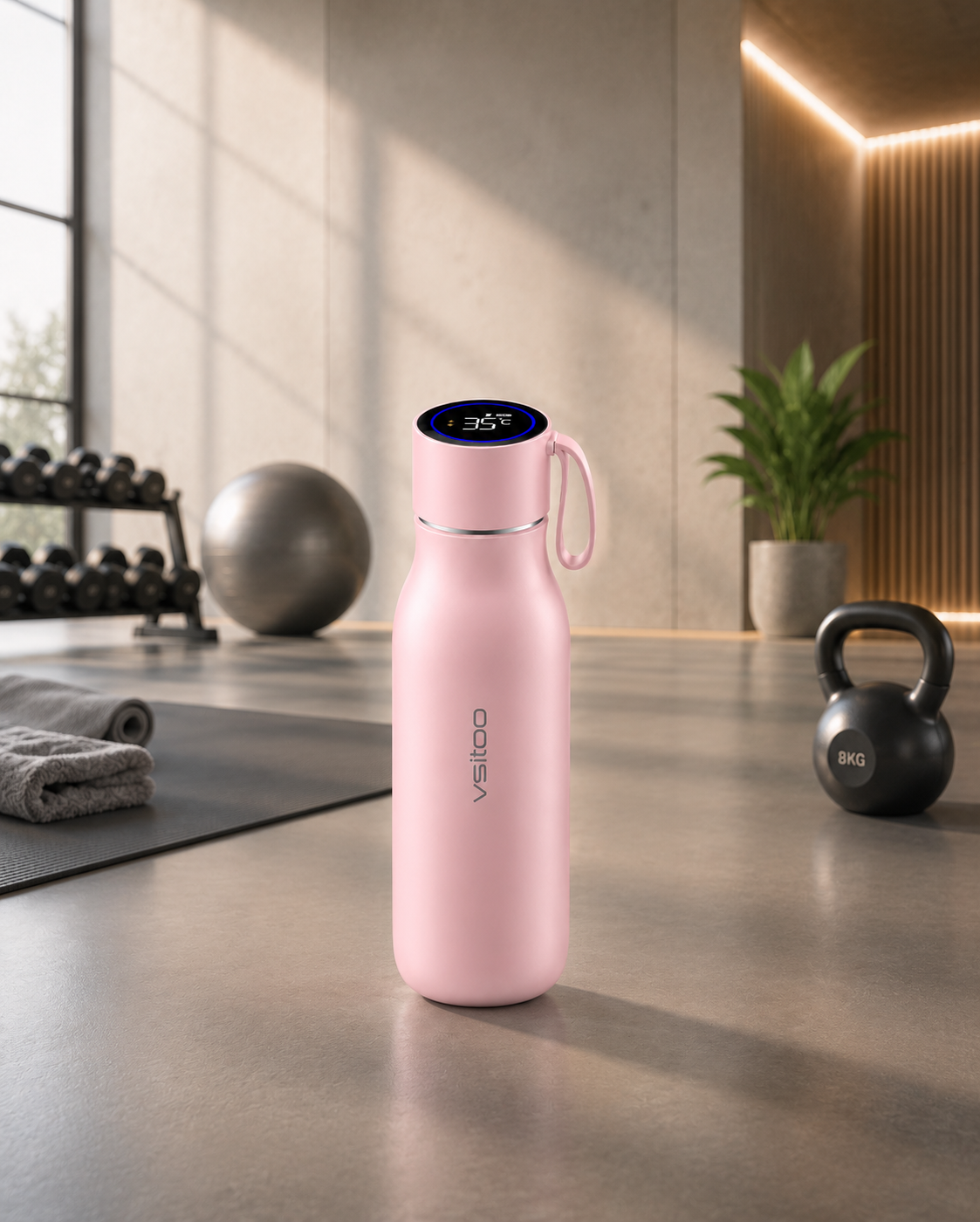 Smart Self-Cleaning Stainless Steel Water Bottle