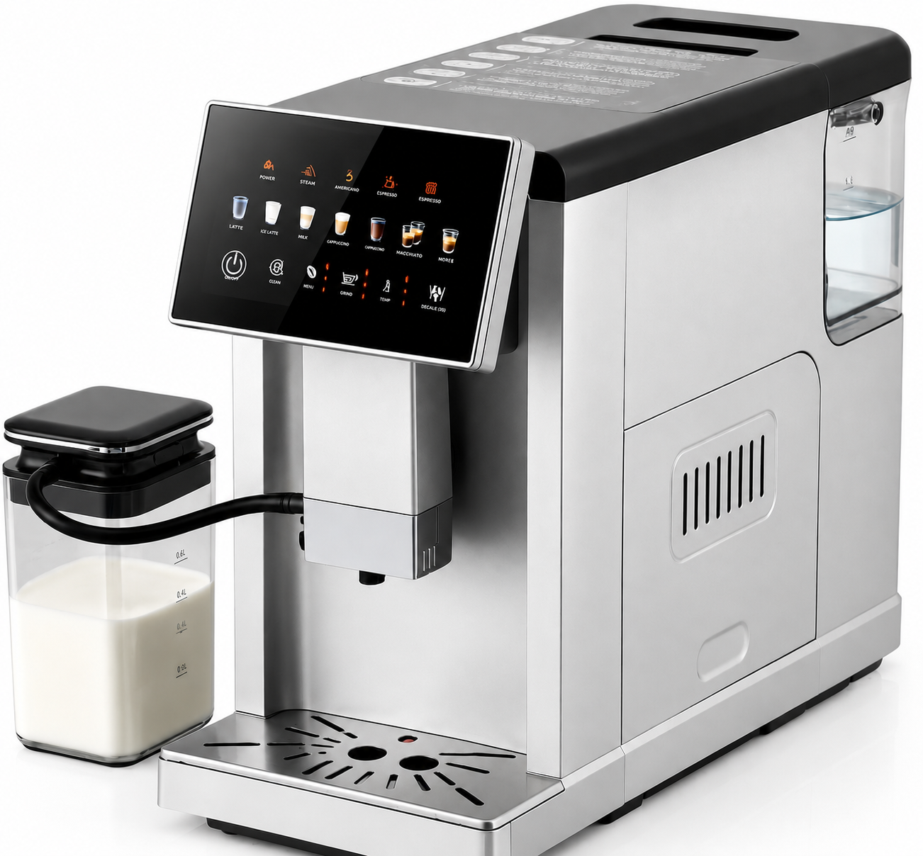 Smart Automatic Espresso Machine with Built-In Grinder & Milk Frother