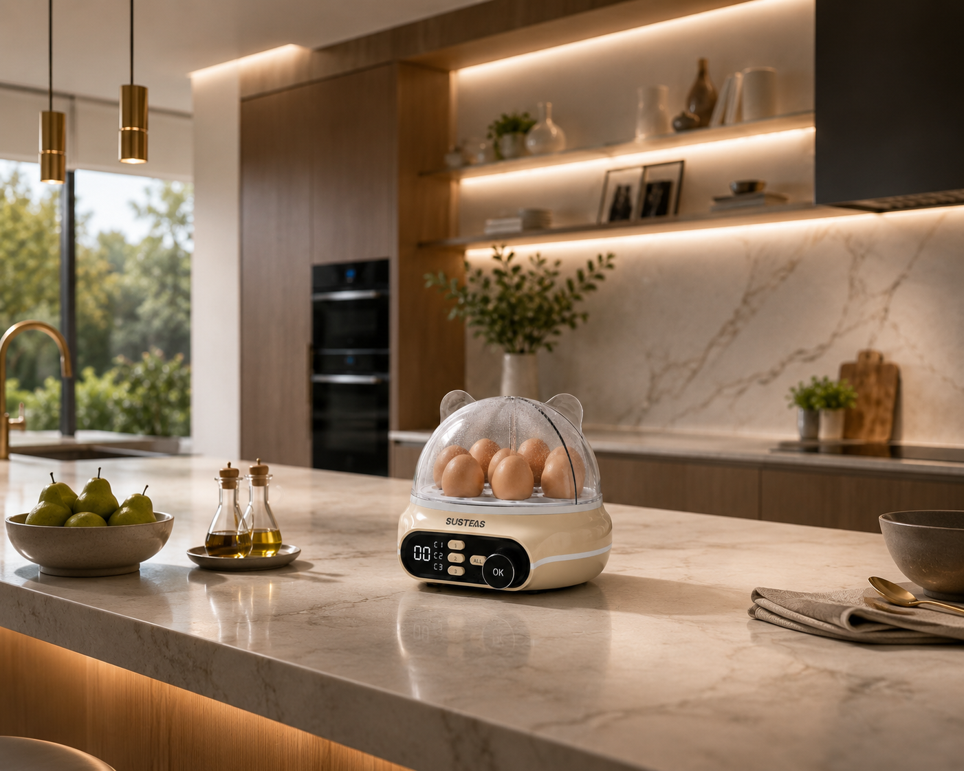Smart Rapid Egg Cooker with Automatic Cooking Control