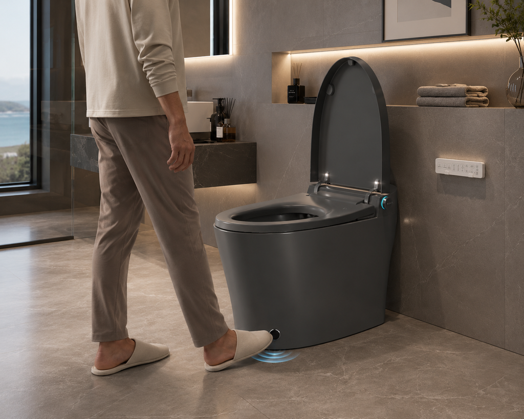 Smart Bidet Toilet with Heated Seat and Automatic Comfort Features