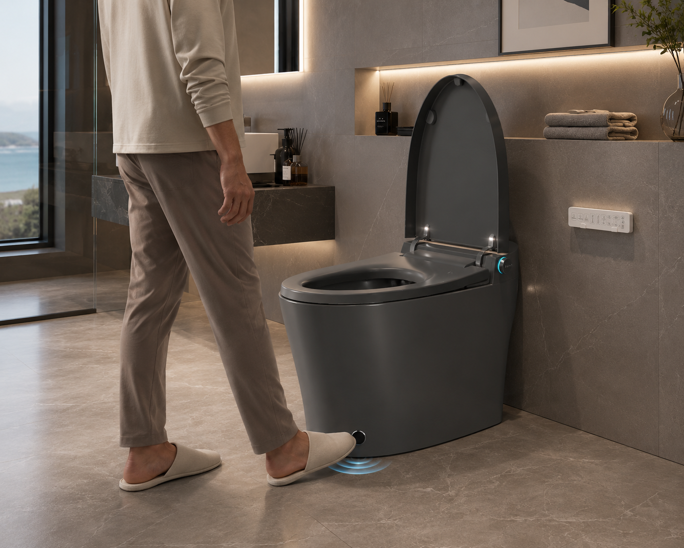 Smart Bidet Toilet with Heated Seat and Automatic Comfort Features