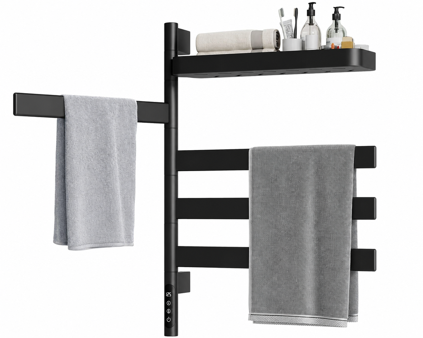 Heated Towel Rack with WiFi Control | Smart Bathroom Warmer