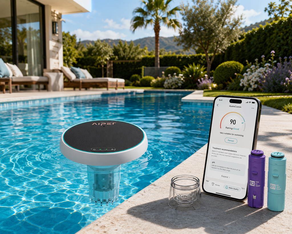 AIPER Smart Pool Water Monitor with App-Controlled Water Care