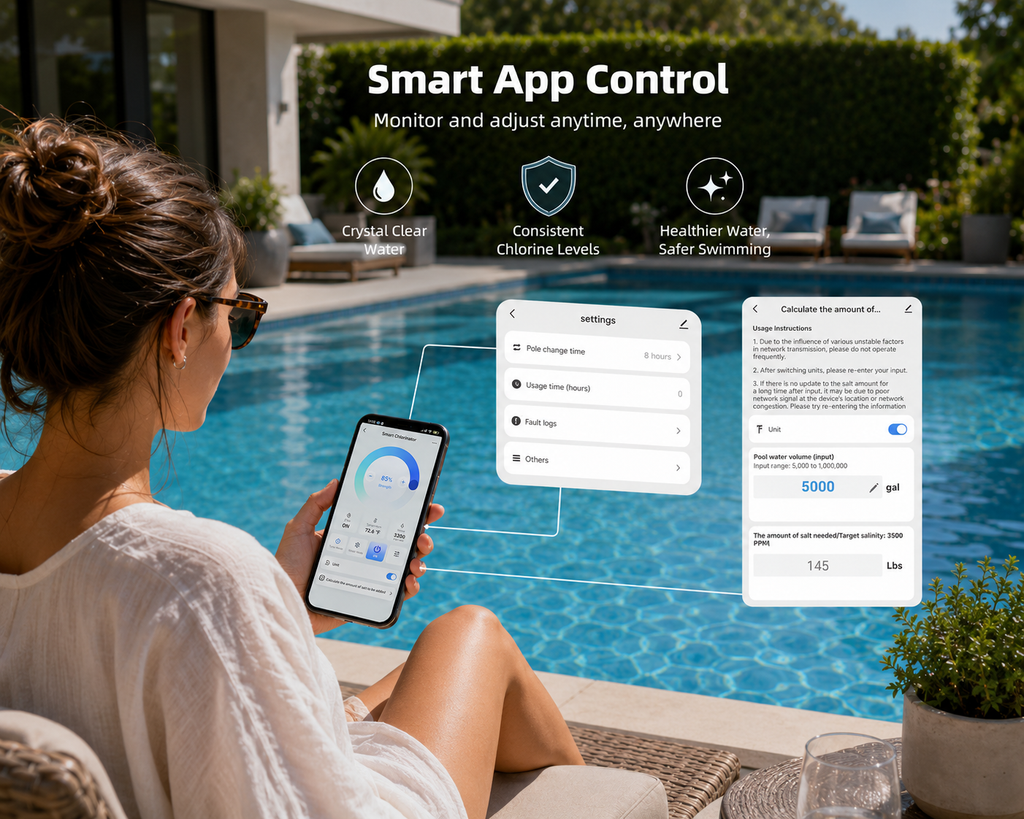 Smart Saltwater Pool Chlorinator System