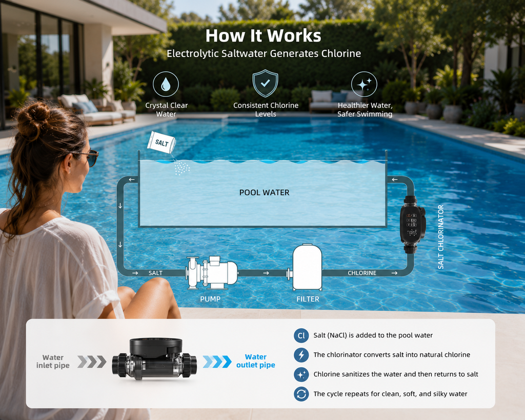 Smart Saltwater Pool Chlorinator System