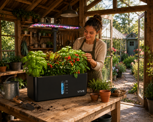 Indoor Hydroponic Garden with Smart Grow Light for Fresh Herbs
