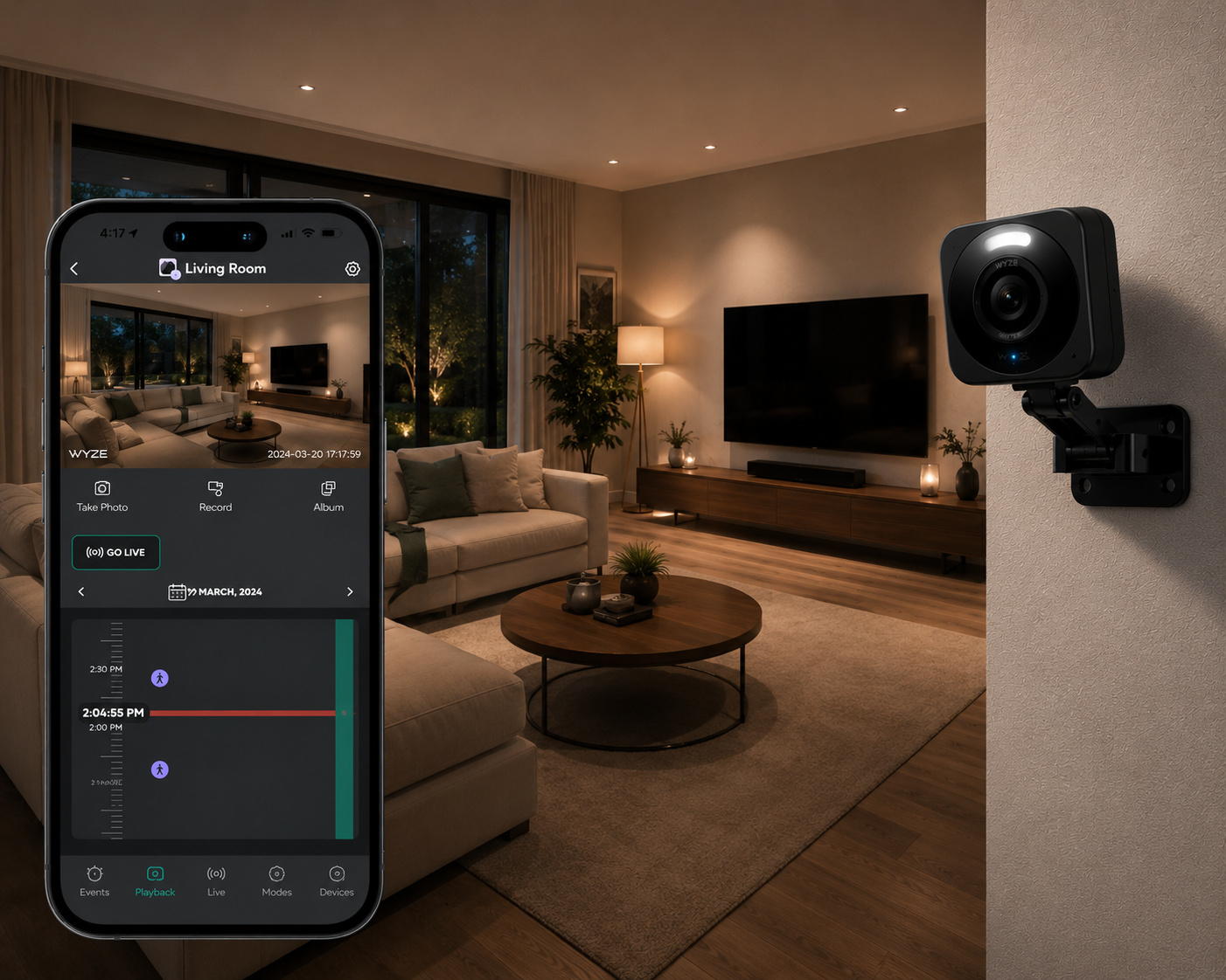 Wyze Cam V4 Smart 2.5K AI Security Camera