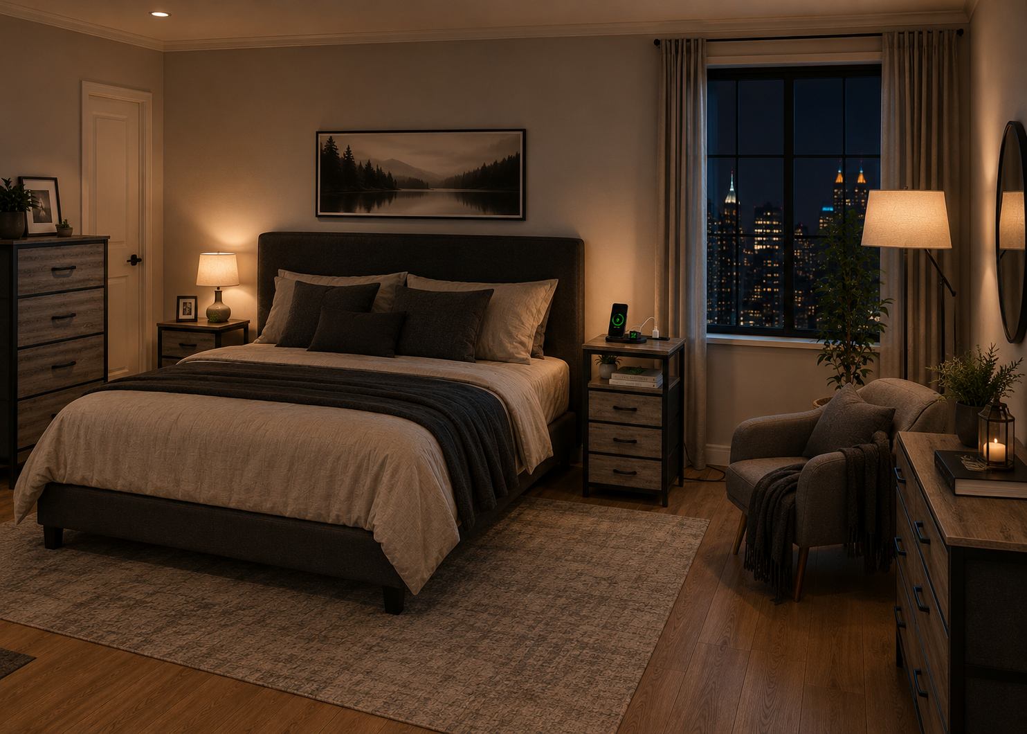 Smart Nightstand with Charging Station | Modern Bedroom Storage