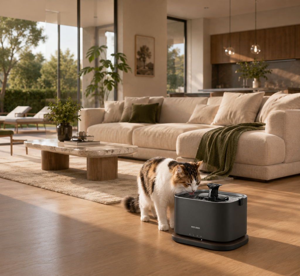 Smart Cordless Cat Water Fountain with App
