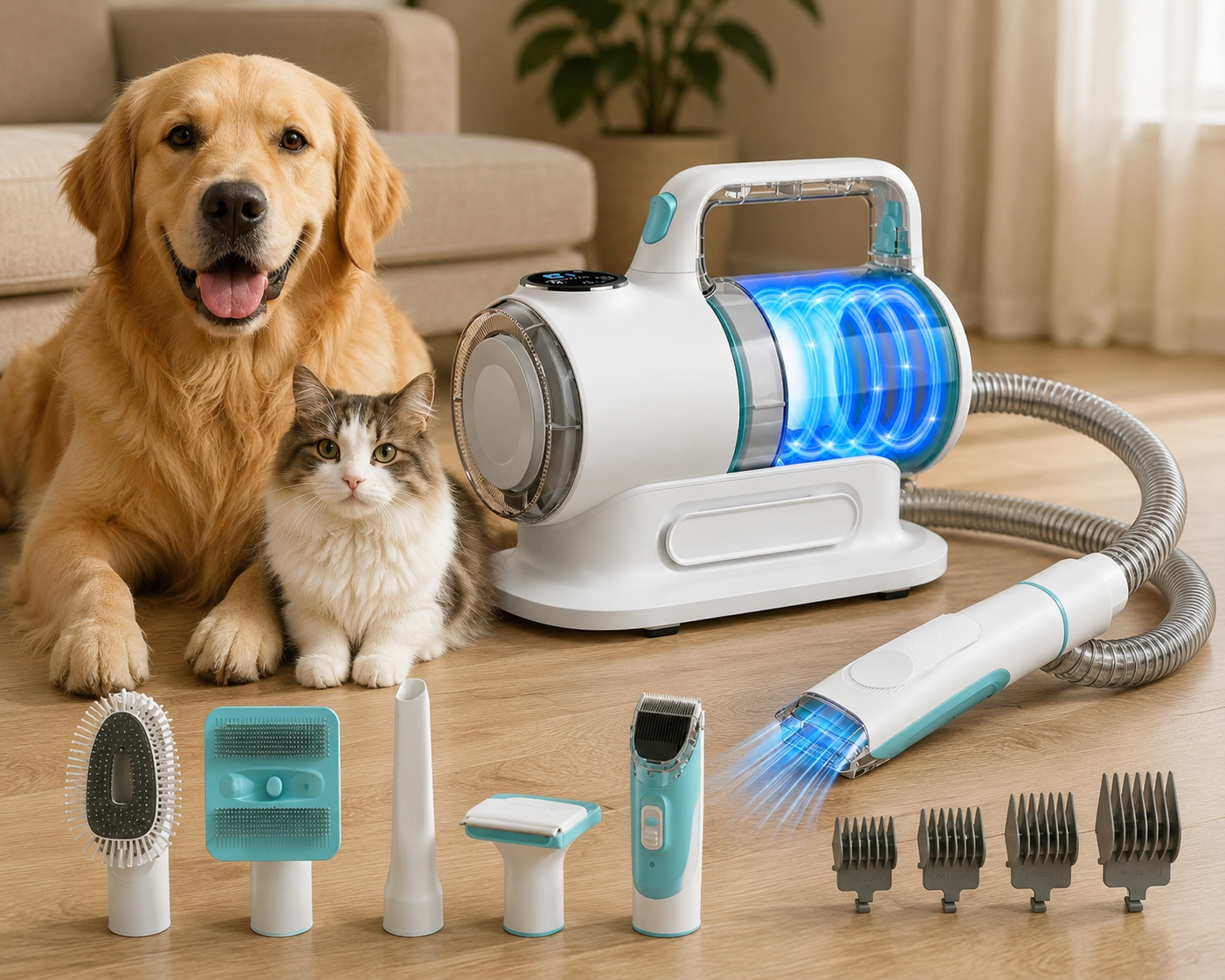 Smart 6-in-1 Dog Grooming Vacuum Kit