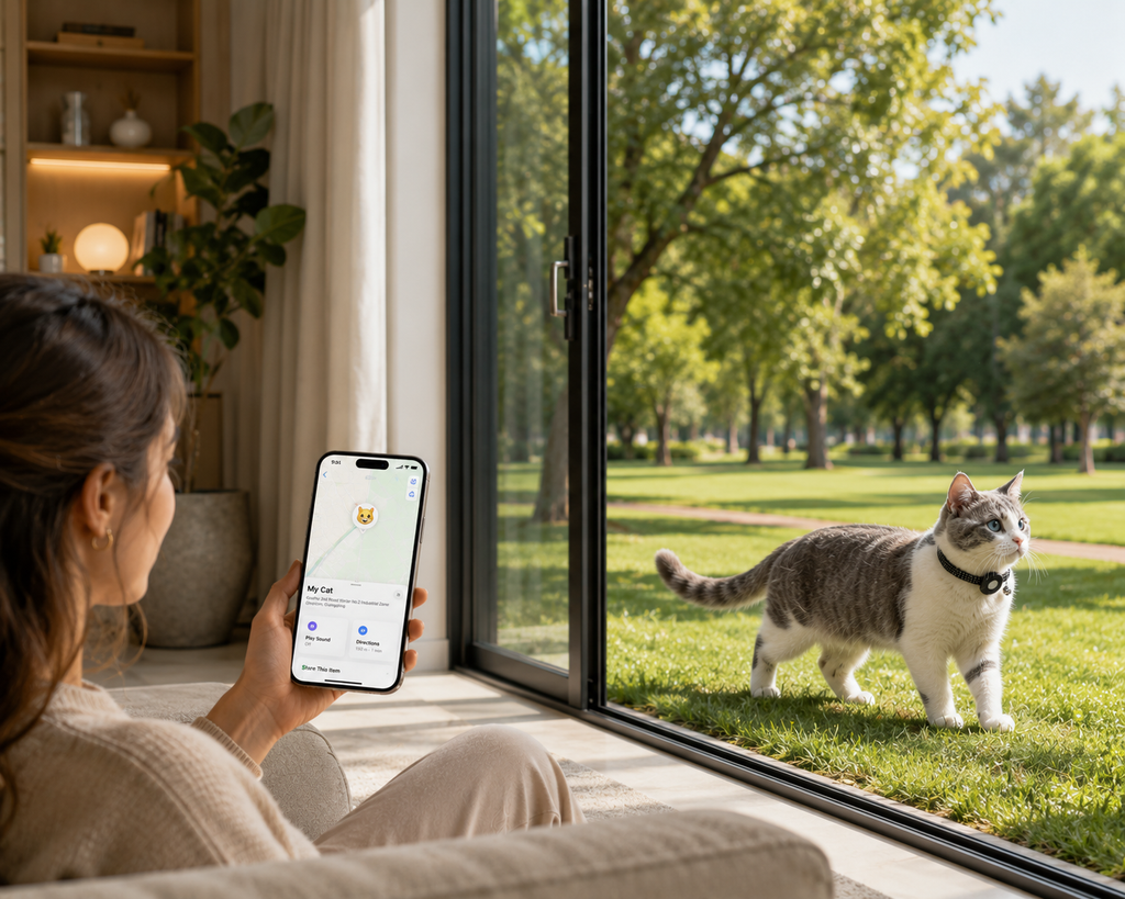 Smart Cat Tracker with Apple Find My Compatibility