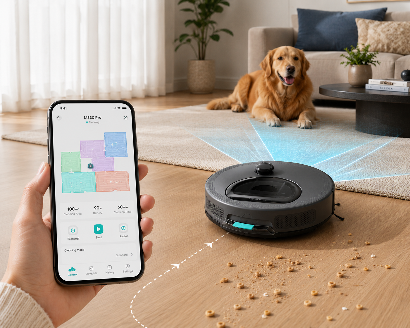 Smart Robot Vacuum and Mop with Advanced Home Navigation
