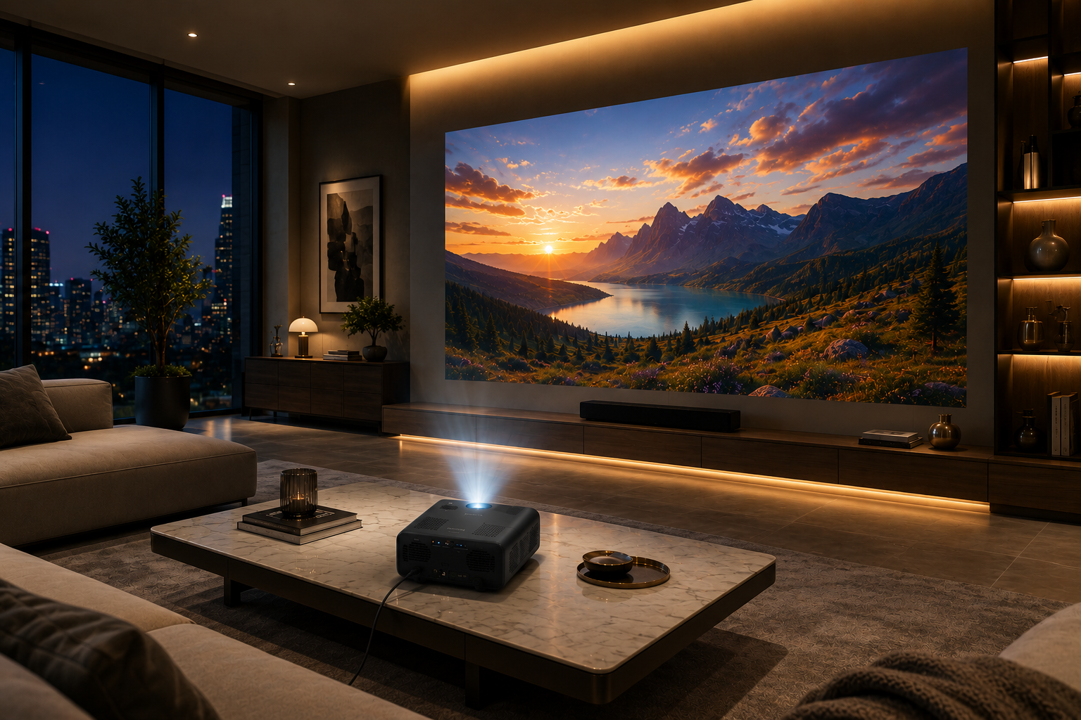 4K Smart Projector with Google TV and Voice Control