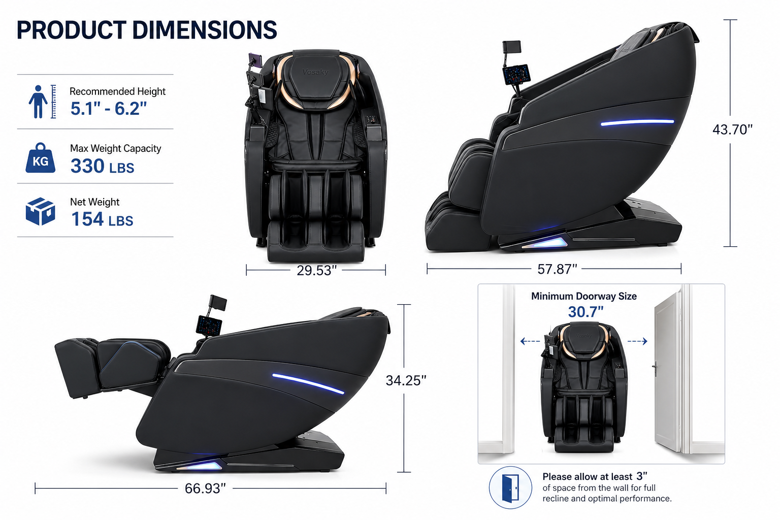 4D Smart Massage Chair with Zero Gravity Comfort