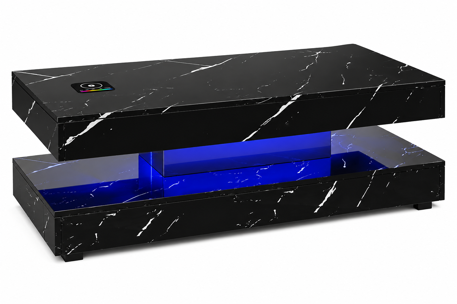 Smart LED Coffee Table with Wireless Charging & Bluetooth Audio