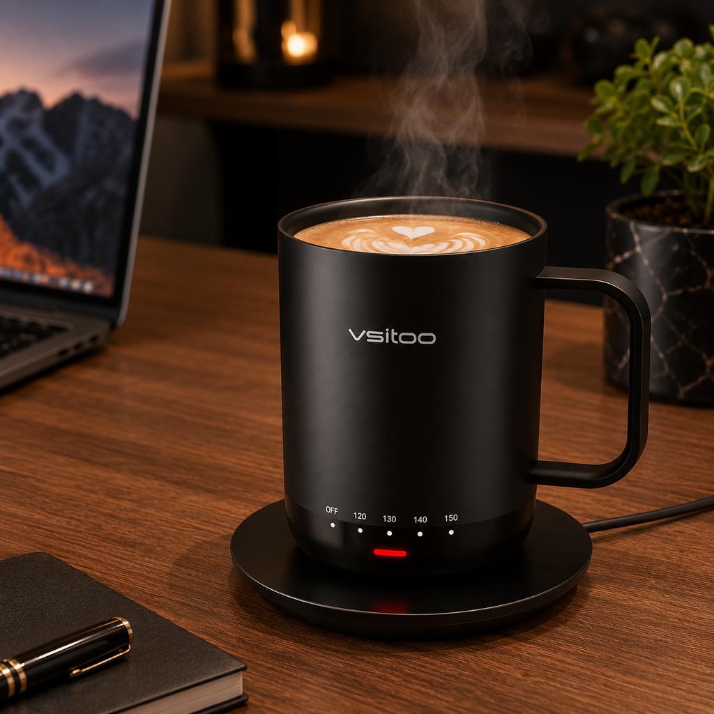 Smart Self-Heating Coffee Mug with Temperature Control