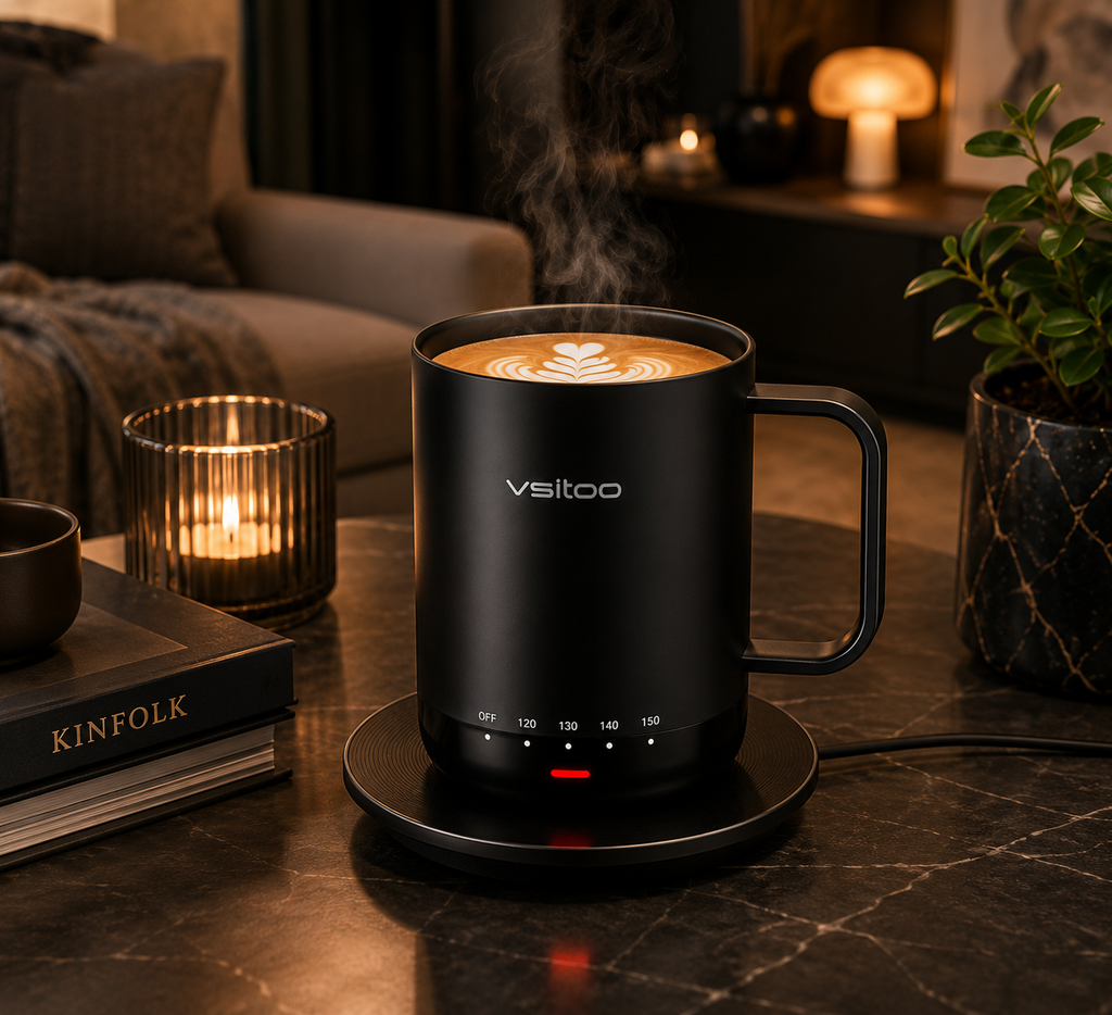 Smart Self-Heating Coffee Mug with Temperature Control