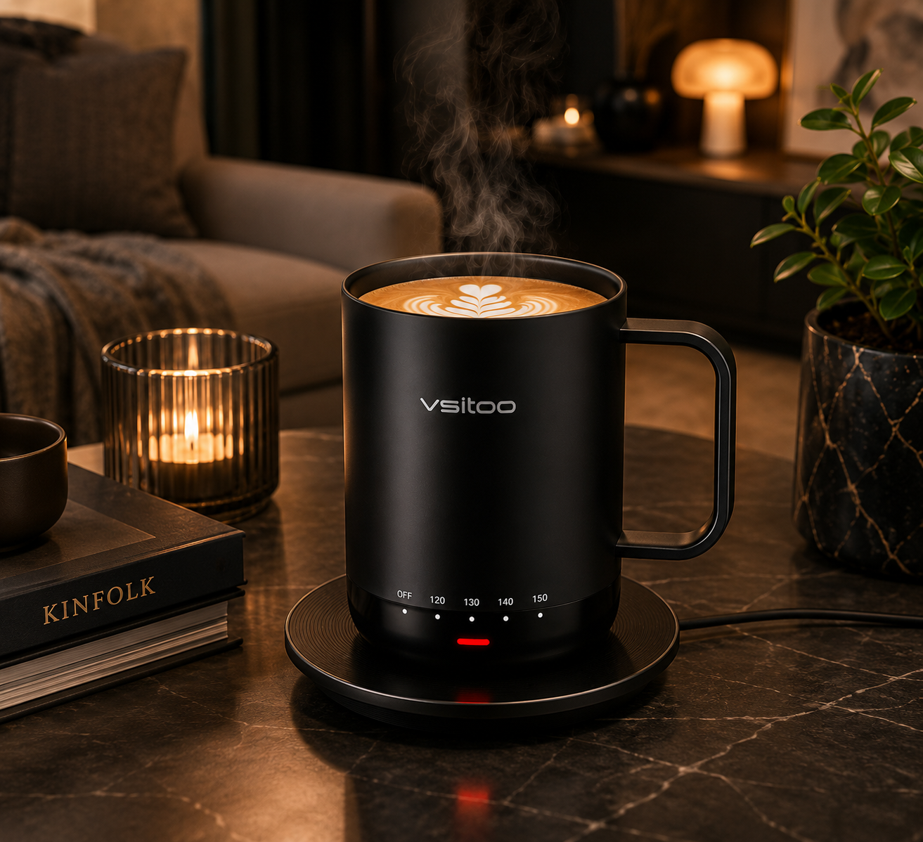 Smart Self-Heating Coffee Mug with Temperature Control