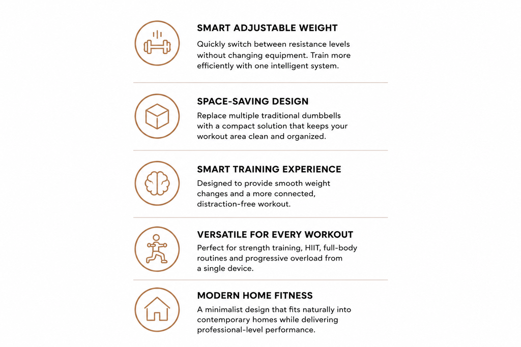 Smart Adjustable Dumbbells with AI Voice Coaching | 5-in-1 Home Gym Weights 15–55 LB