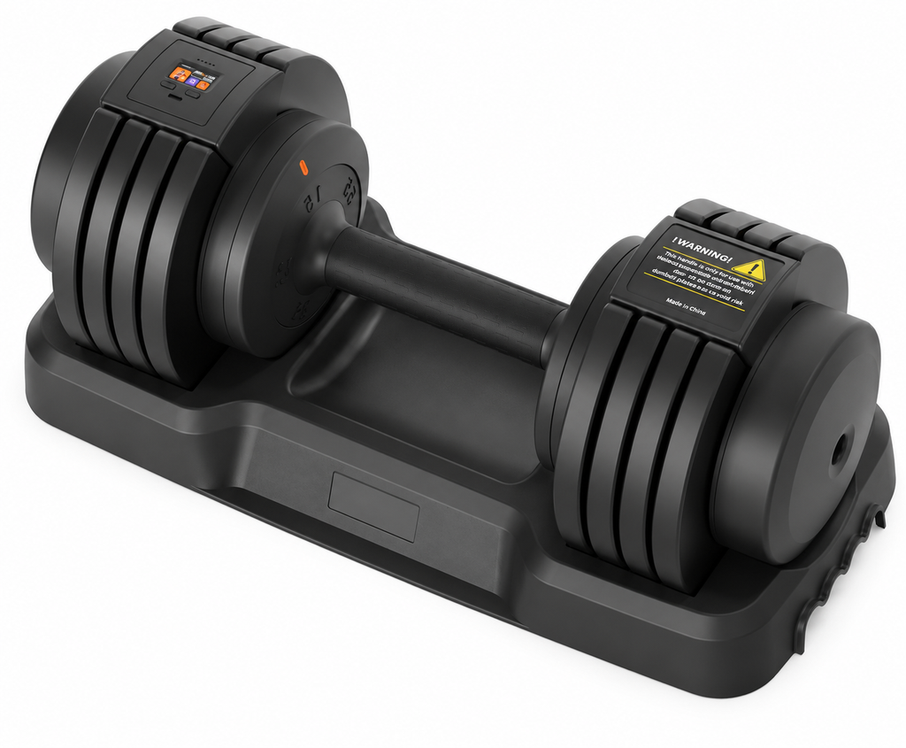 Smart Adjustable Dumbbells with AI Voice Coaching | 5-in-1 Home Gym Weights 15–55 LB